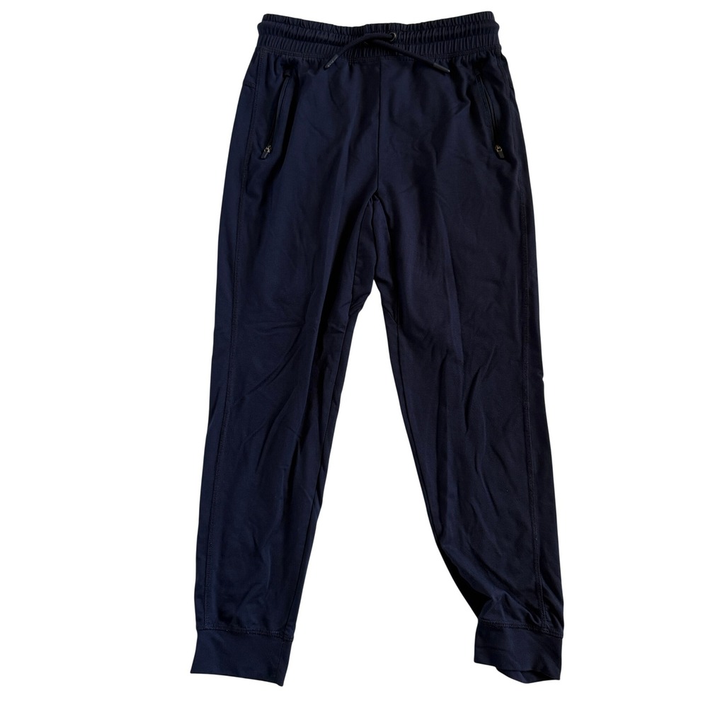 All in Motion Boys Navy Blue Joggers Athletic Pants Size M (8/10) Zipper Pockets